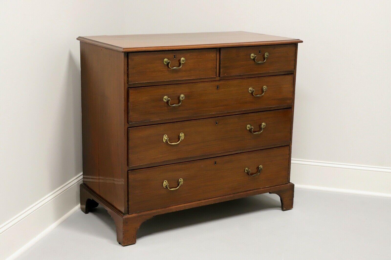Antique 19th Century Mahogany Chippendale Five-Drawer Chest For Sale 6