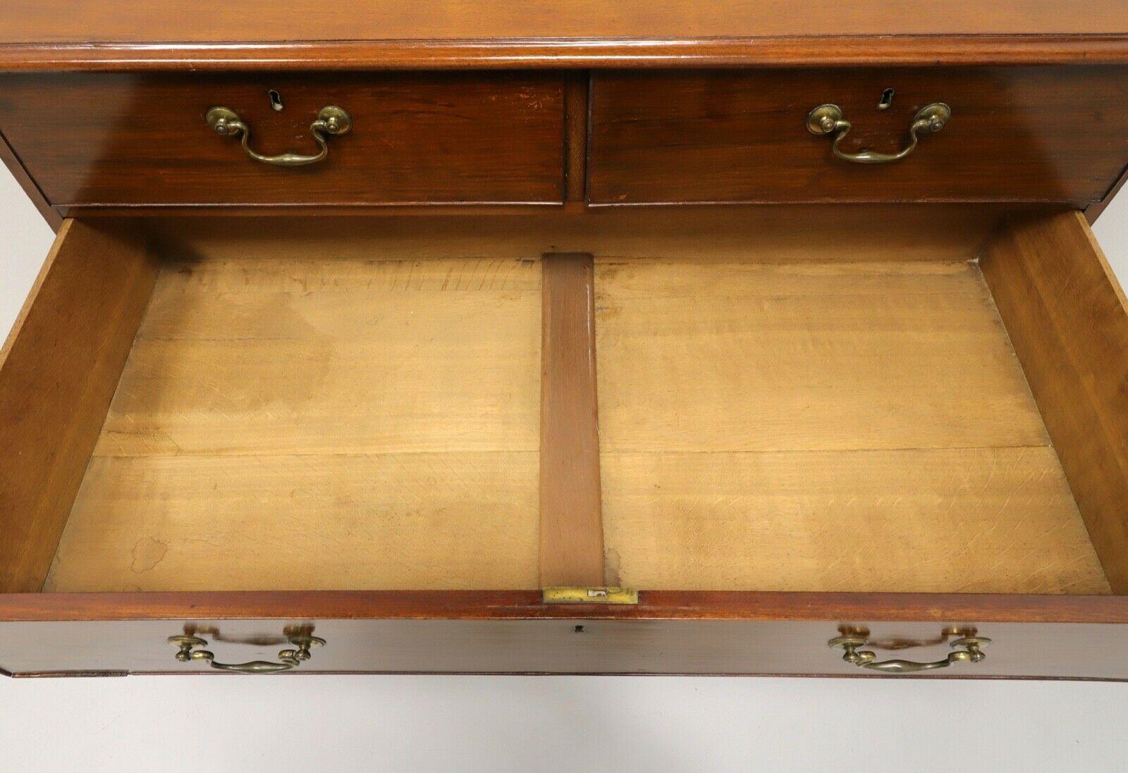 Antique 19th Century Mahogany Chippendale Five-Drawer Chest For Sale 4