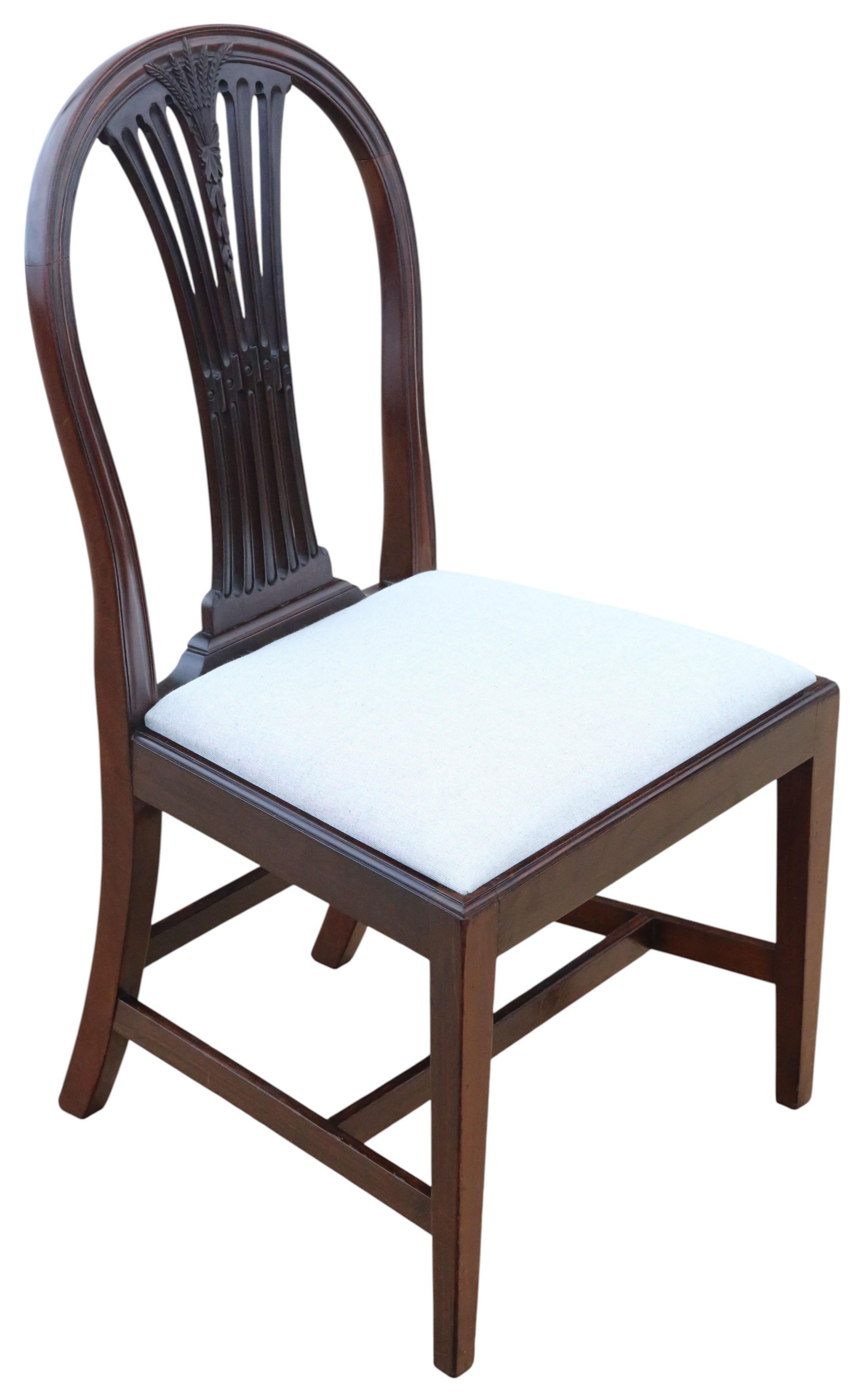 Antique 19th Century Mahogany Dining Chairs – Fine Quality Set of 8 (6+2) im Zustand „Gut�“ im Angebot in Wisbech, Cambridgeshire