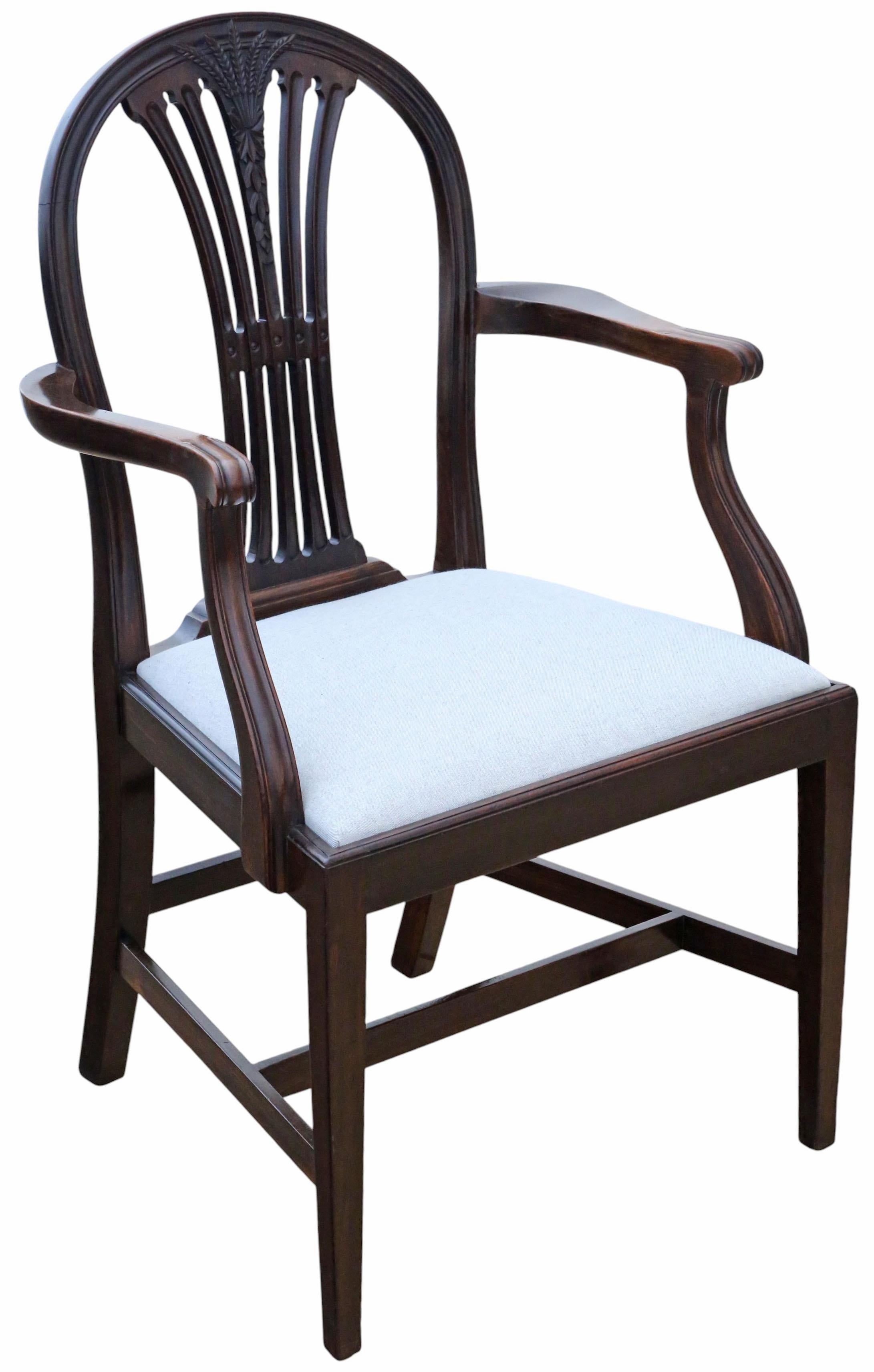 Antique 19th Century Mahogany Dining Chairs – Fine Quality Set of 8 (6+2) (19. Jahrhundert) im Angebot