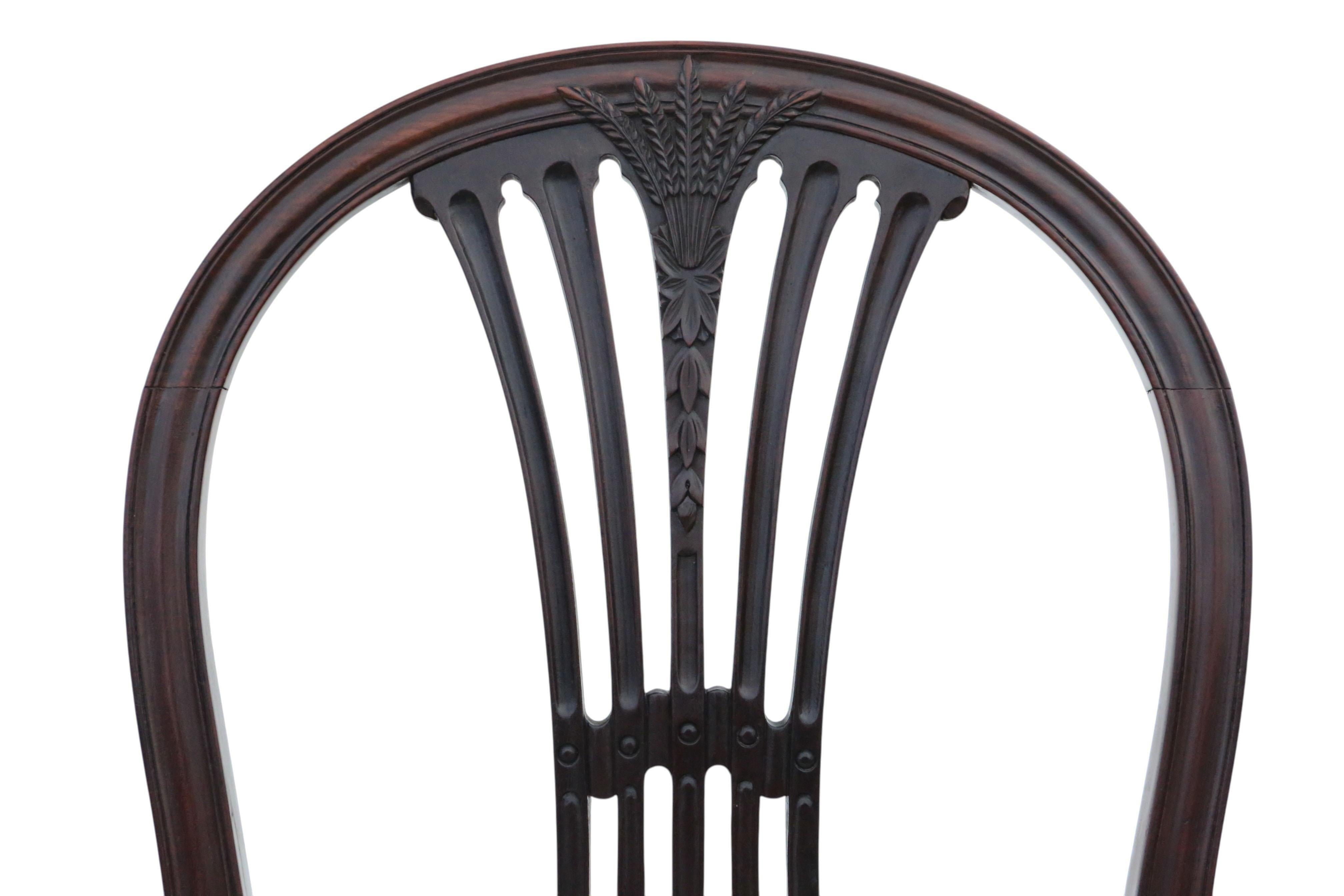 Antique 19th Century Mahogany Dining Chairs – Fine Quality Set of 8 (6+2) im Angebot 1