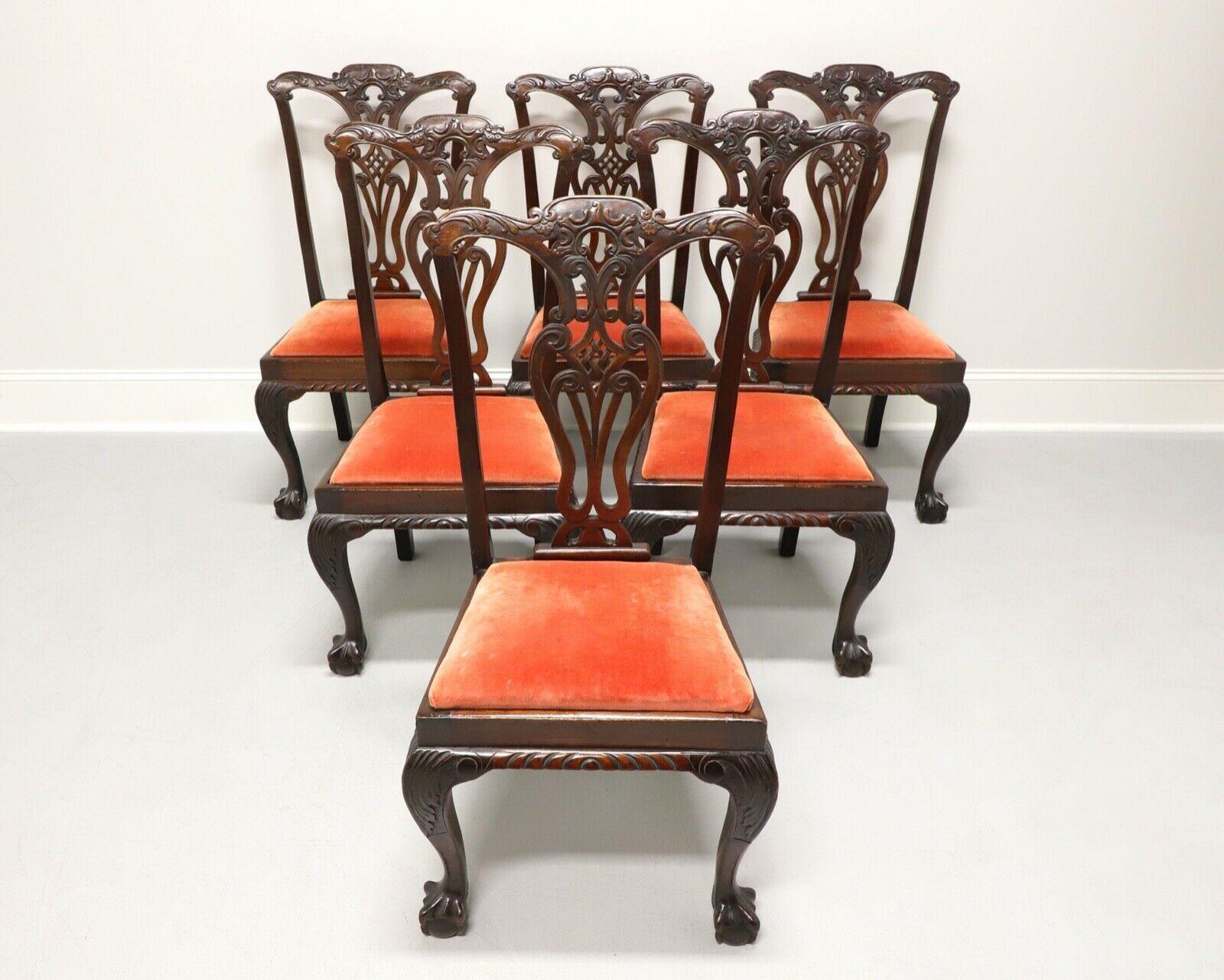 Antique 19th Century Mahogany English Chippendale Dining Side Chairs - Set of 6 For Sale 7