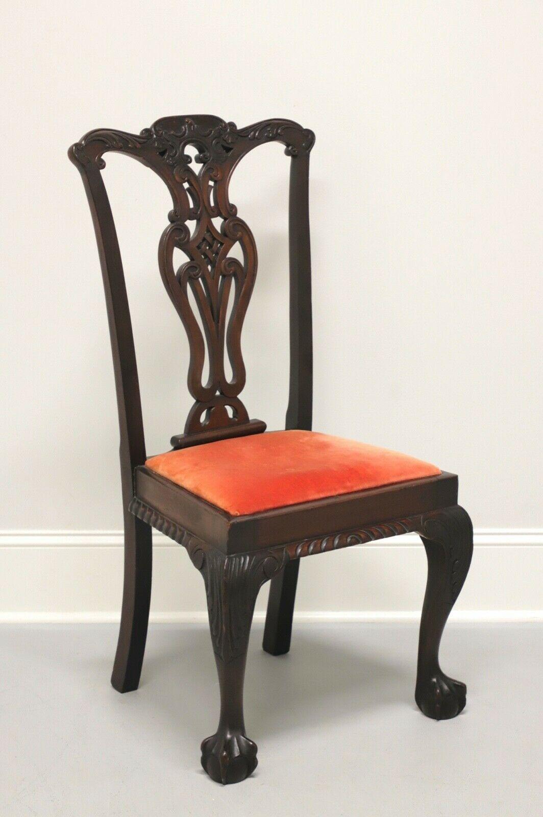 Antique 19th Century Mahogany English Chippendale Dining Side Chairs - Set of 6 In Good Condition For Sale In Charlotte, NC