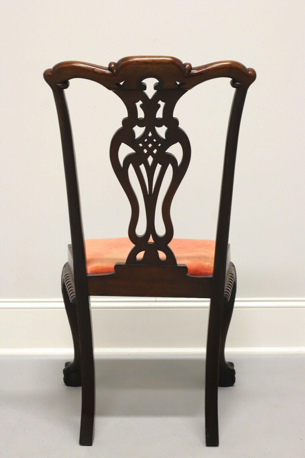 Antique 19th Century Mahogany English Chippendale Dining Side Chairs - Set of 6 For Sale 2