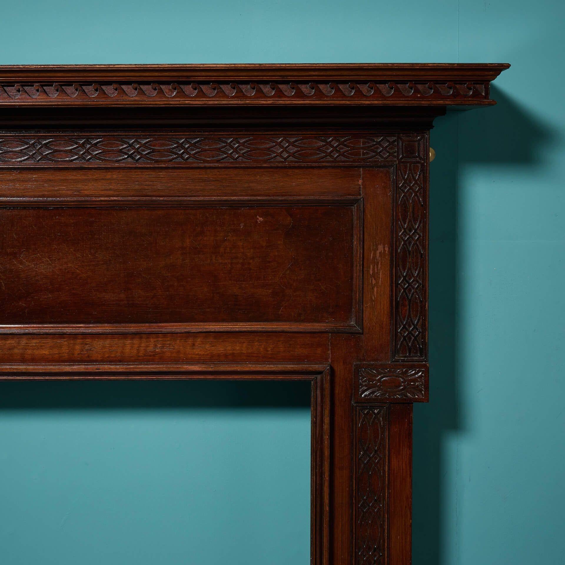 Victorian Antique 19th Century Mahogany Fireplace