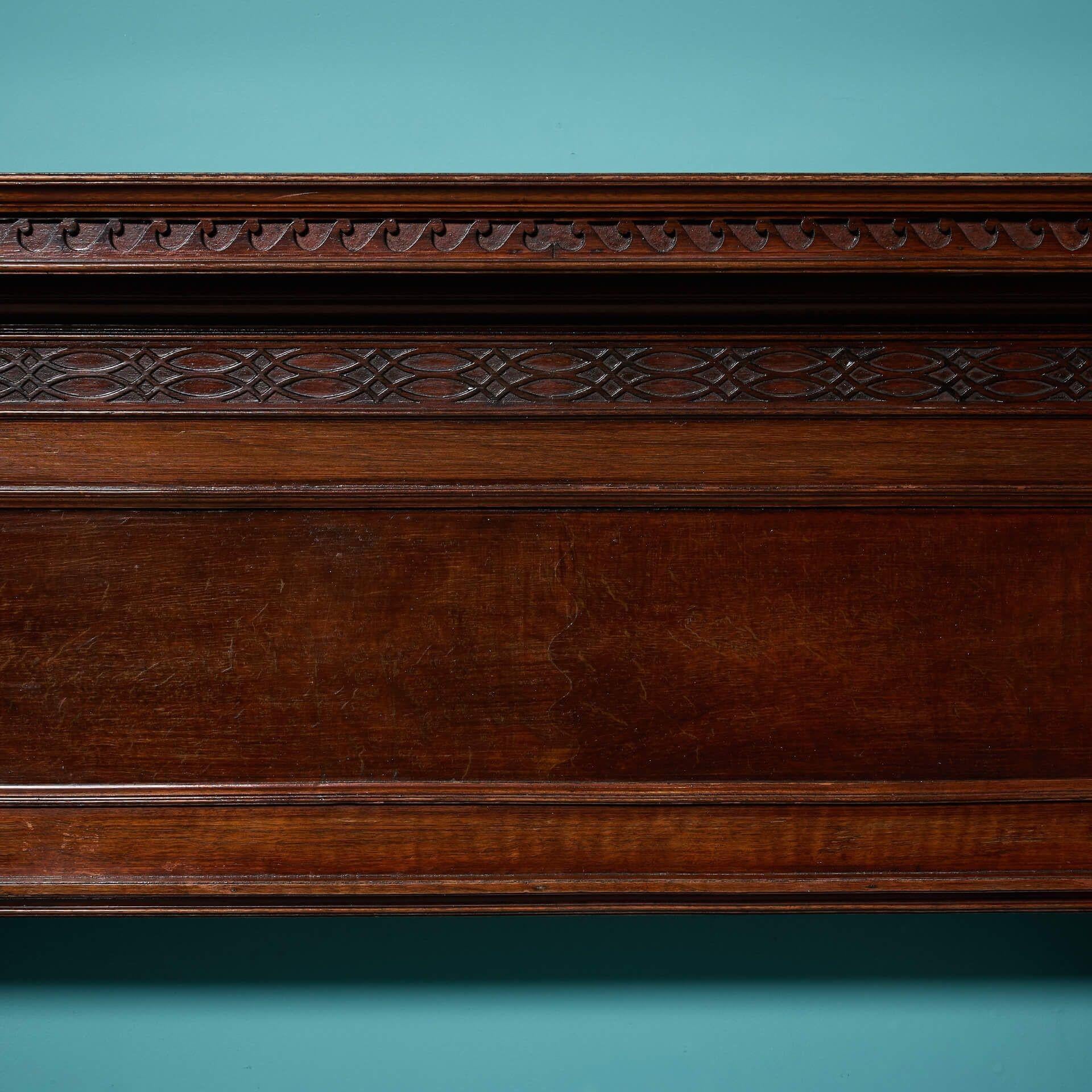 Wood Antique 19th Century Mahogany Fireplace