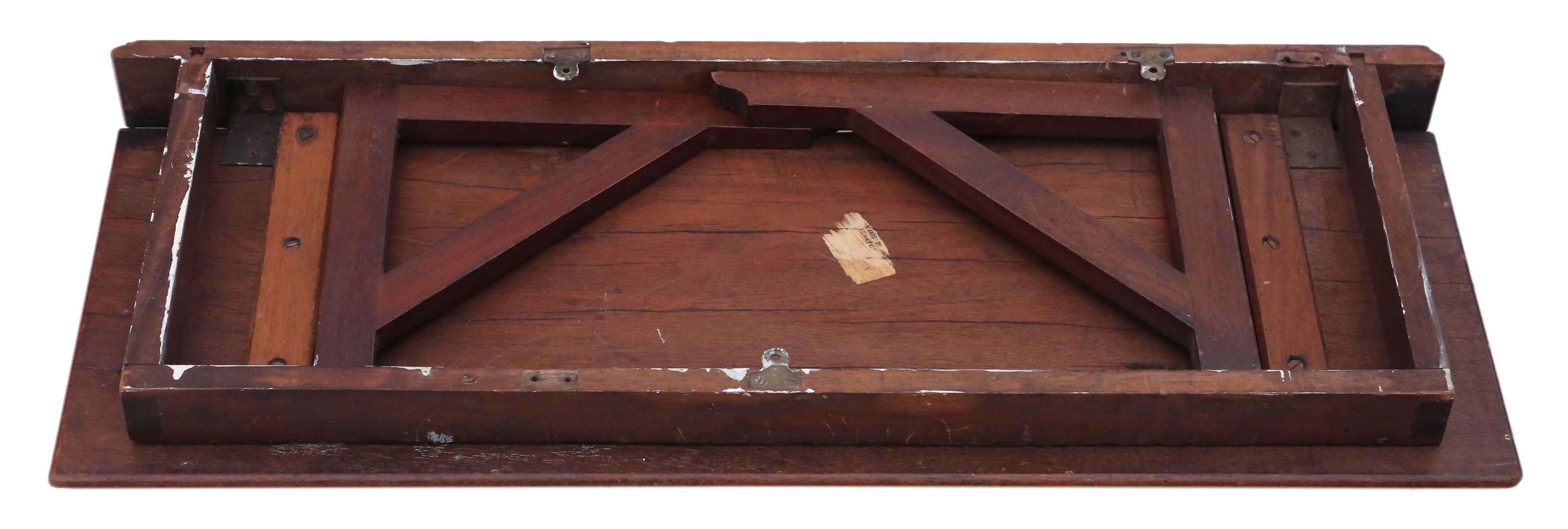 Antique 19th Century Mahogany Folding Butler's Table or Shelf 3