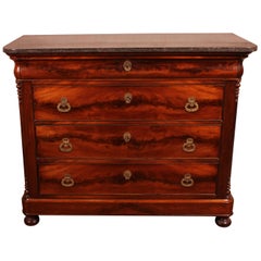 Antique 19th Century Mahogany French Commode / Chest of Drawers