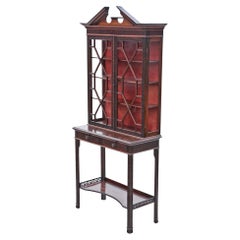Antique 19th Century Mahogany Pier Display Cabinet by Edwards & Roberts