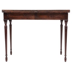 Antique 19th Century Mahogany Royal Crown Stamped Card Table