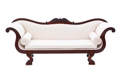 Antique 19th Century Mahogany Scroll Arm Sofa – Fine Quality