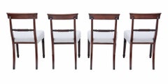 Antique 19th Century Mahogany Set of 4 Dining Chairs – Fine Quality Furniture