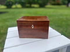 Antique 19th Century Mahogany & String Inlaid Document Box