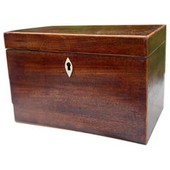 Antique 19th Century Mahogany 
String Inlaid Document Box