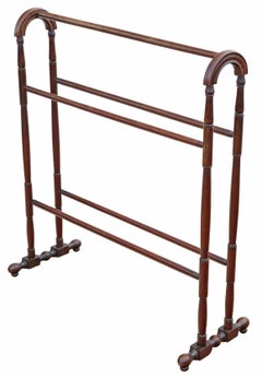 Antique 19th Century Mahogany Towel Rail Stand – Fine Quality