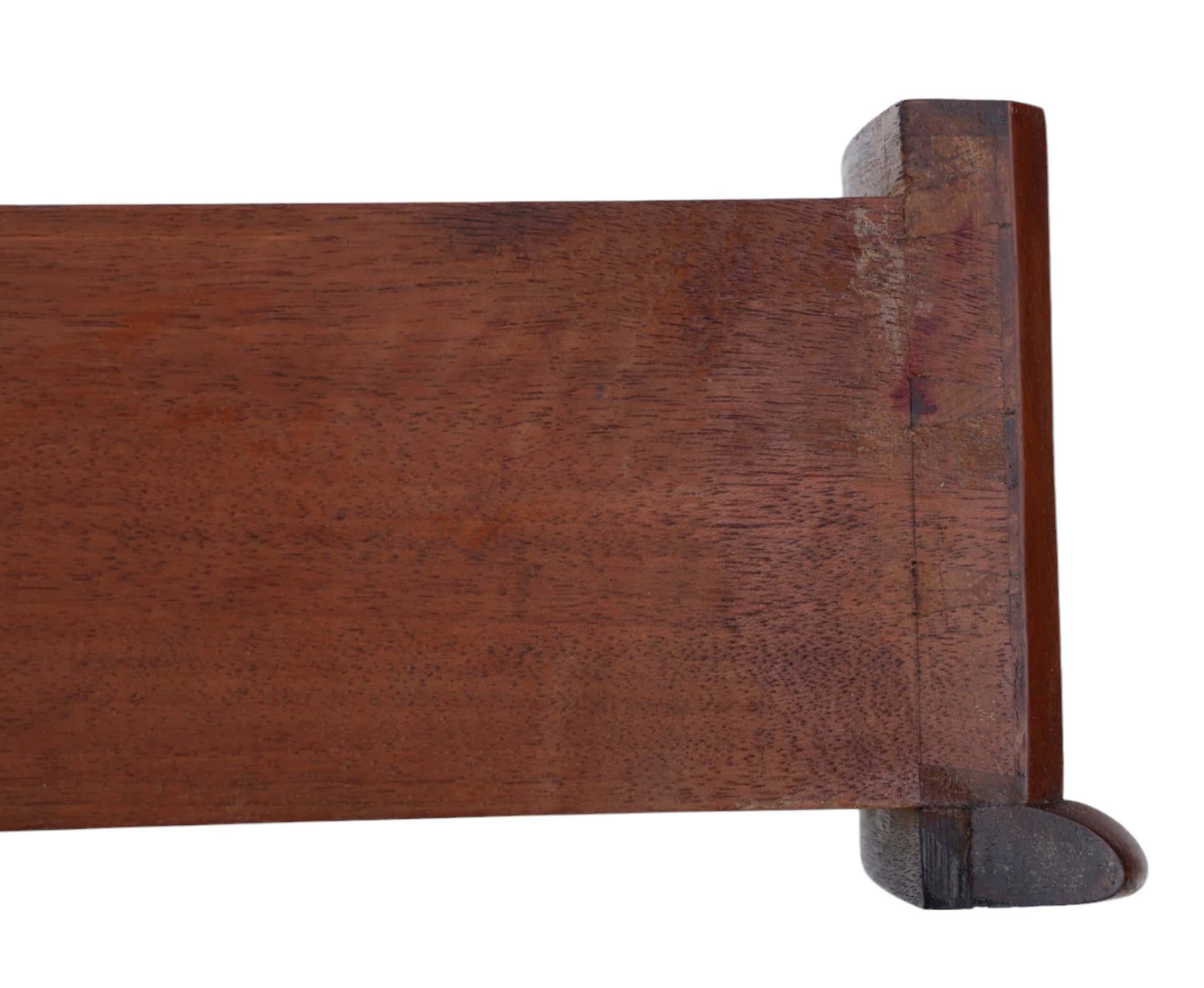 Antiker Mahagoni-Doppelsockel-Schreibtisch des 19. Jahrhunderts, Ankleide-Schreibtisch im Angebot 1