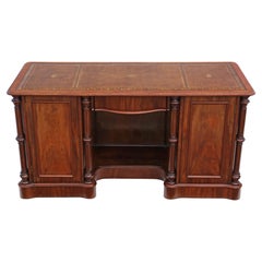 Antique 19th Century mahogany twin pedestal desk, dressing writing table