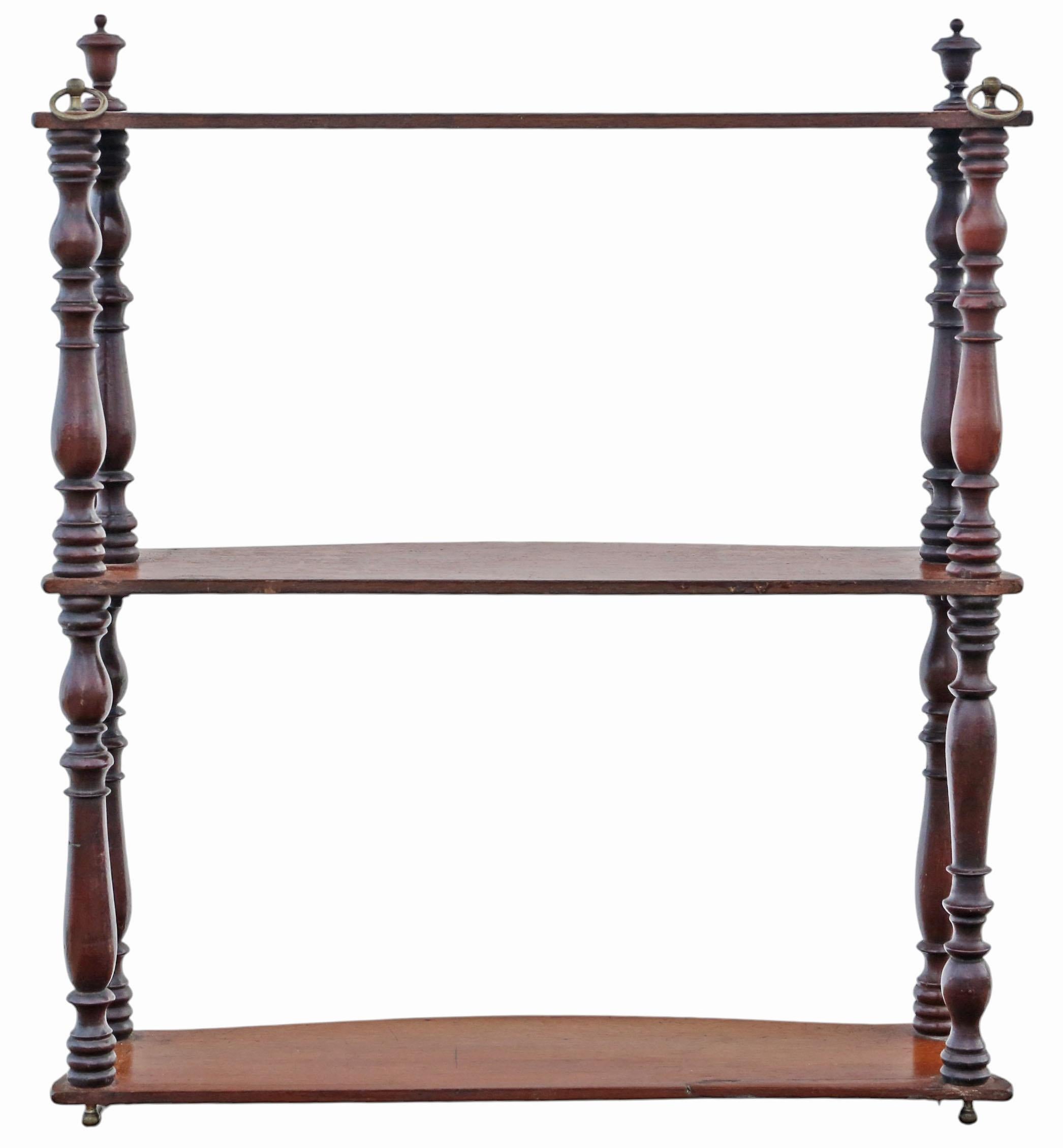 Britannico Antica libreria a muro in mogano del XIX secolo / scaffali espositivi - Qualità pregiata in vendita