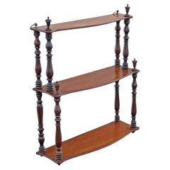 Antique 19th Century Mahogany Wall Bookcase / Display Shelves – Fine Quality