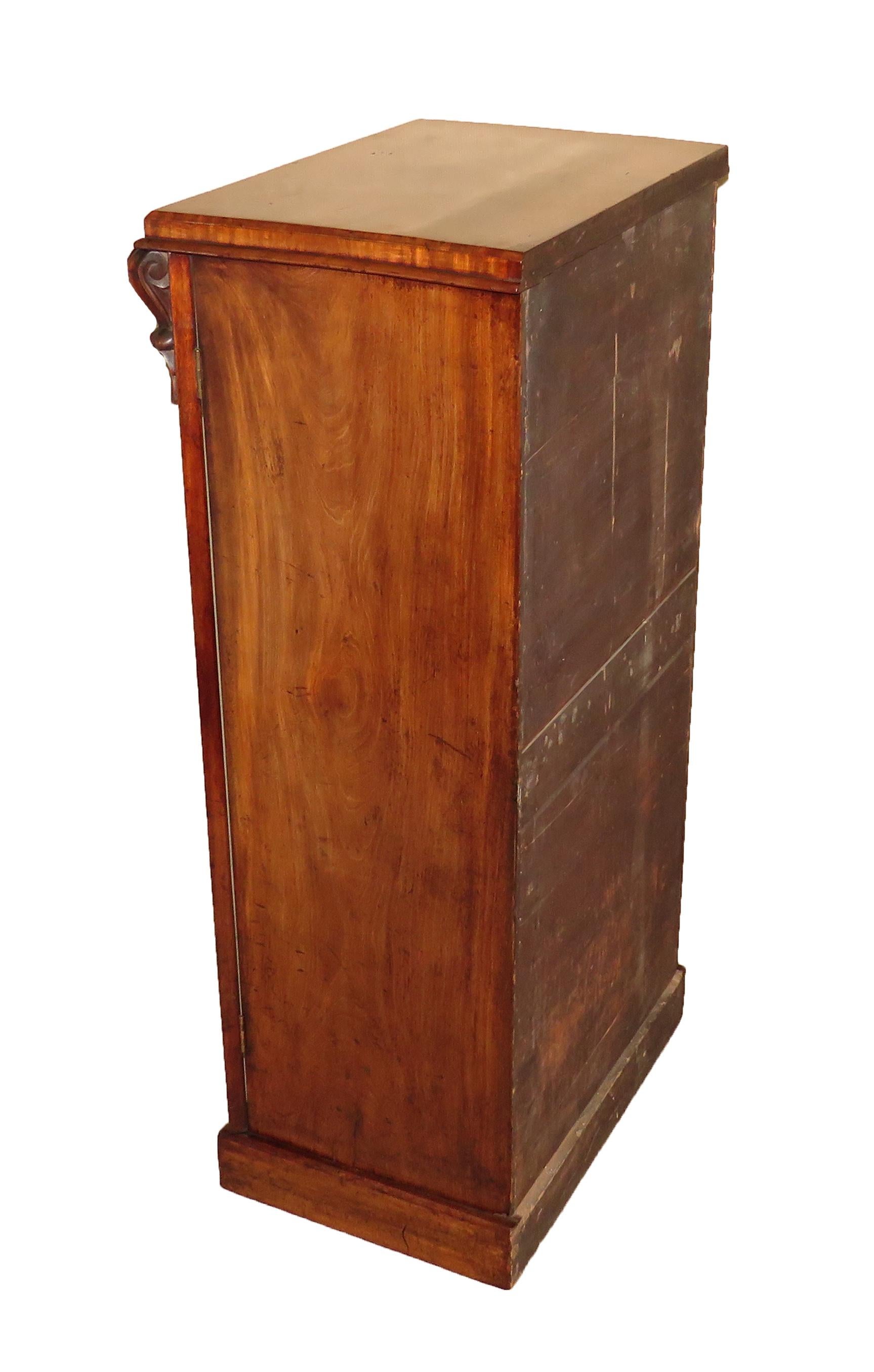 English Antique 19th Century Mahogany Wellington Chest
