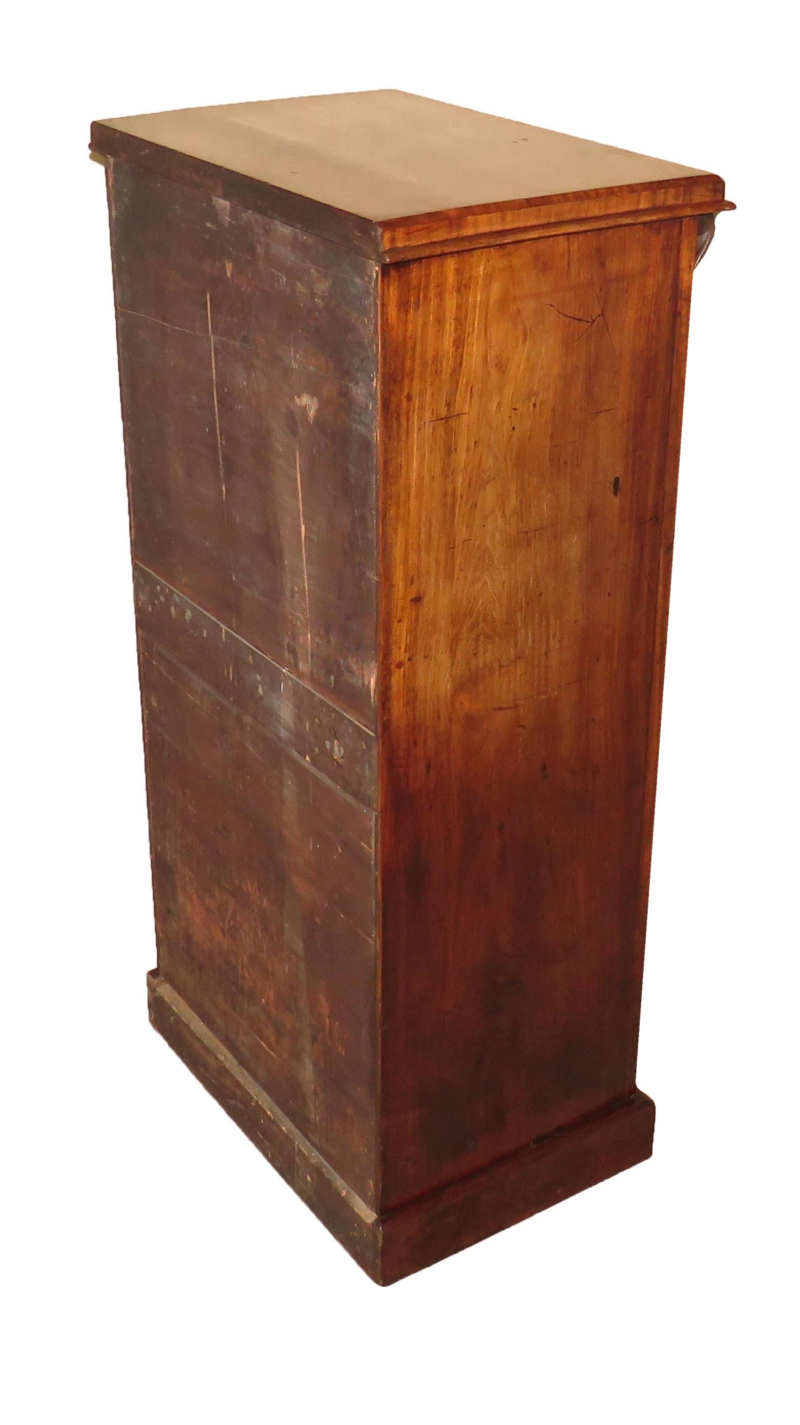 Antique 19th Century Mahogany Wellington Chest 1