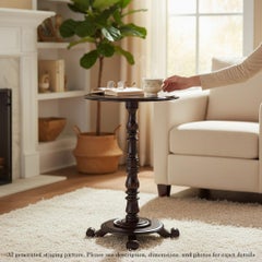 Antique 19th Century Mahogany Wine Side / Occasional Table – Fine Quality