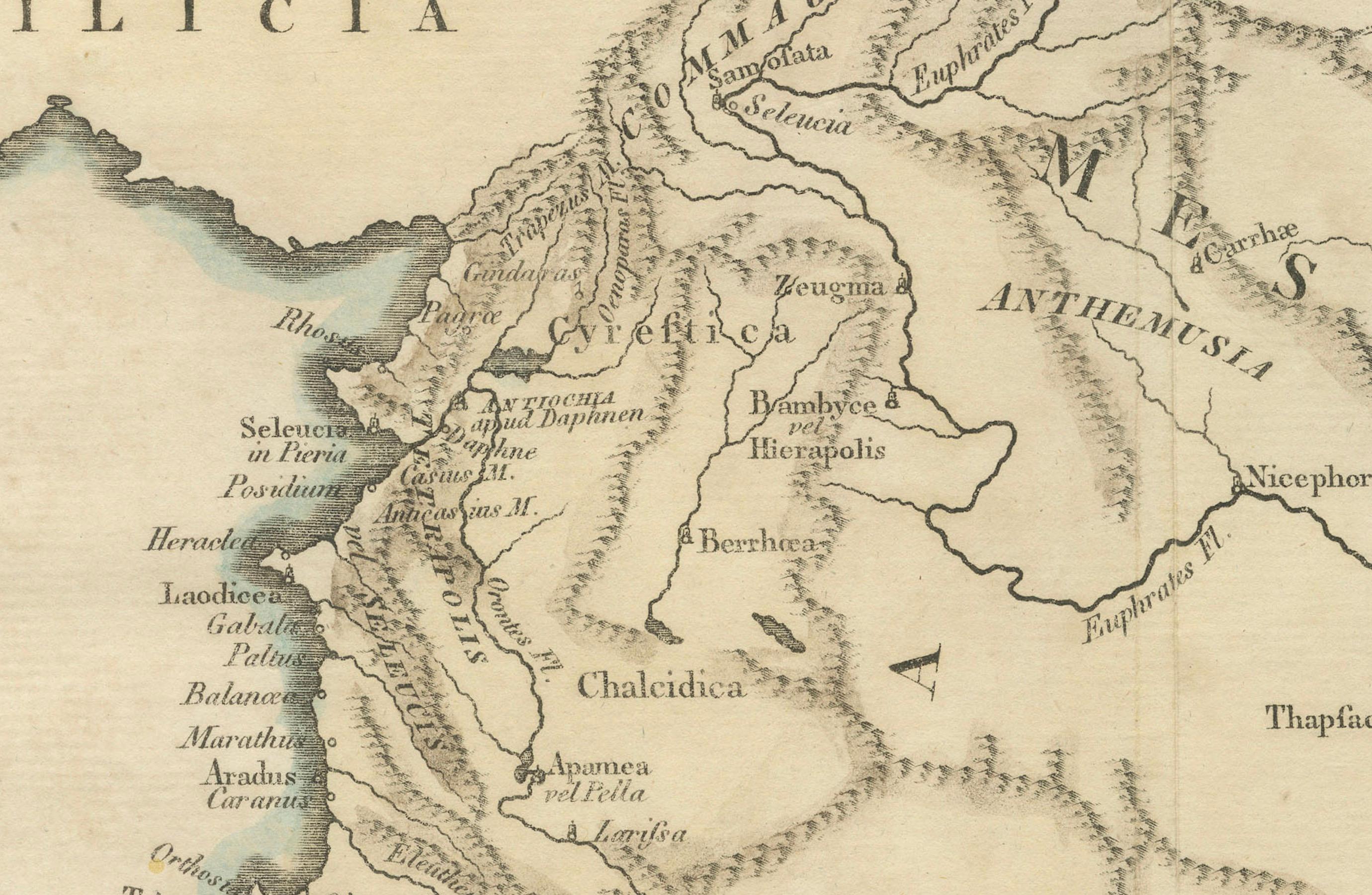 Early 19th Century Antique 19th Century Map of Ancient Syria & Assyria - Historical Regions, c.1802 For Sale