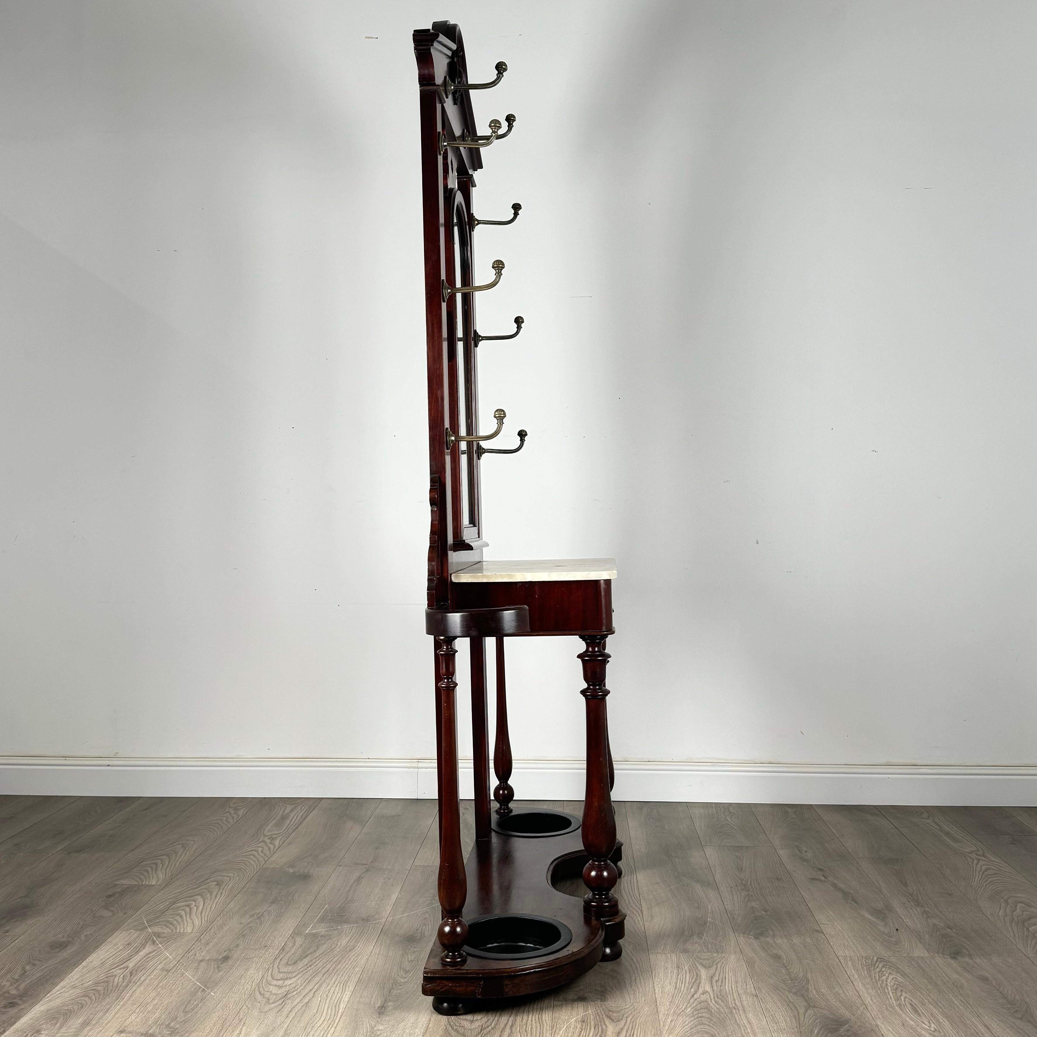 Antico stand da sala con piano in marmo del XIX secolo in mogano ( REF AFS-3465 ) in vendita 1