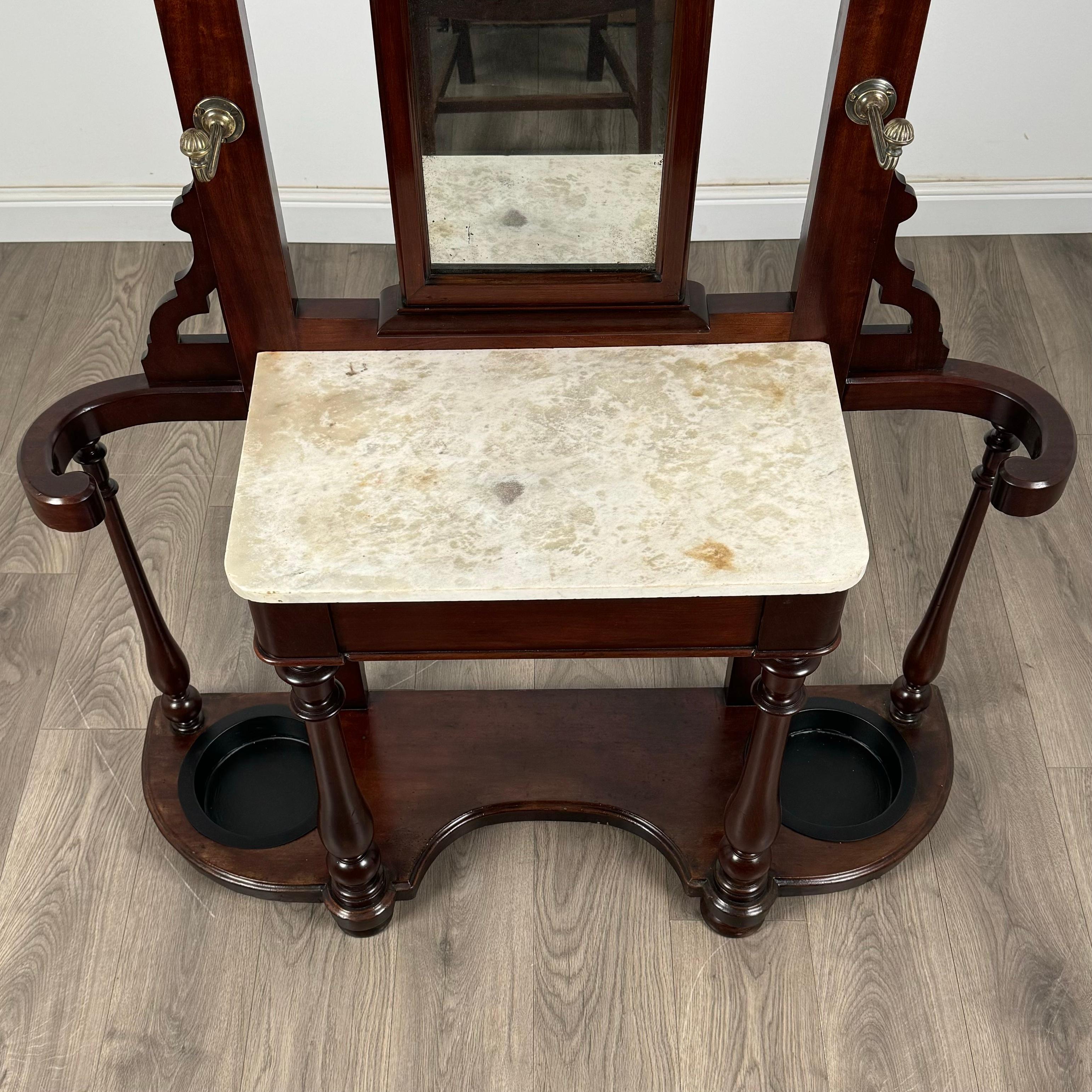 Antico stand da sala con piano in marmo del XIX secolo in mogano ( REF AFS-3465 ) in vendita 2