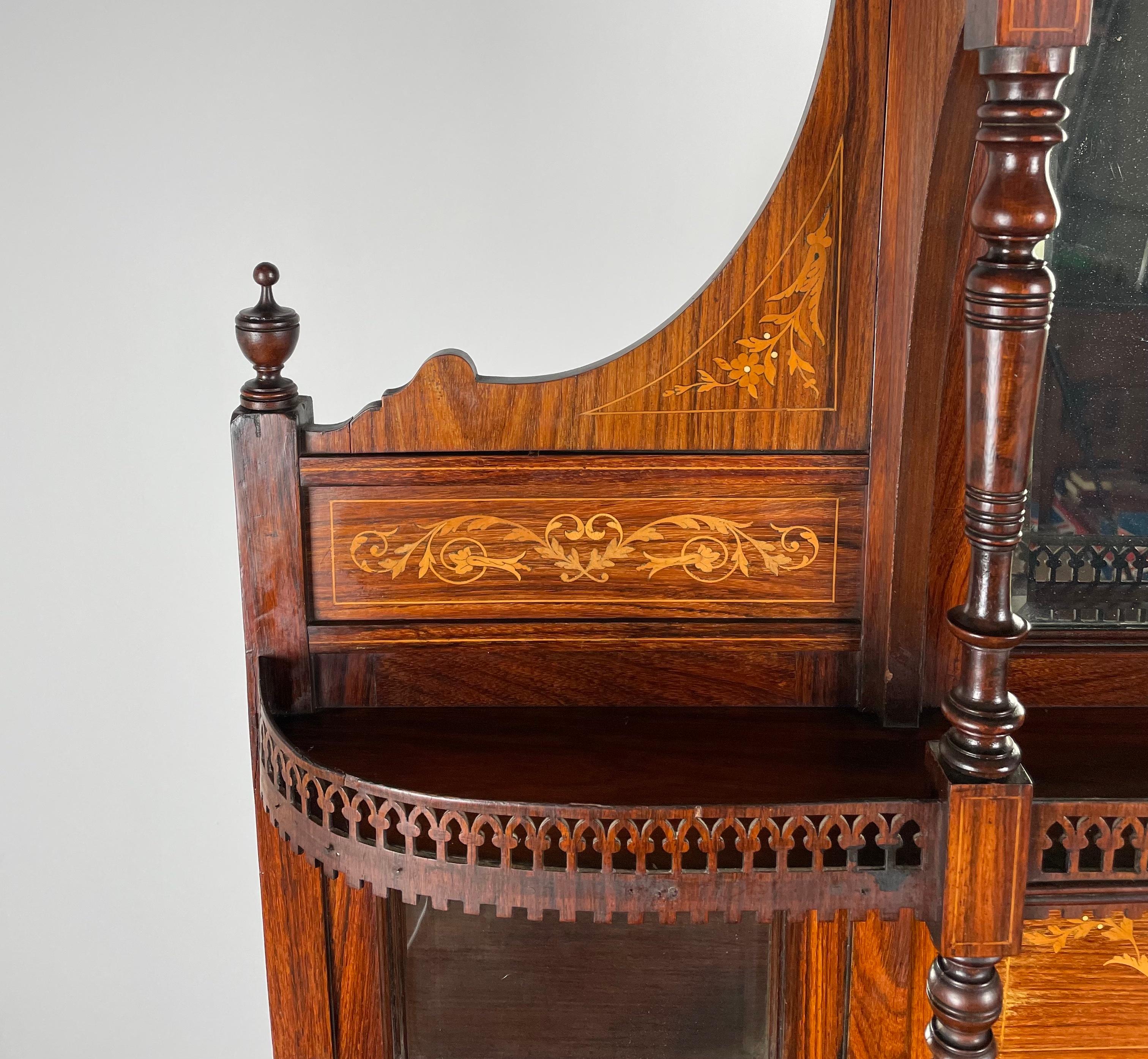 Antikes Sideboard mit Intarsien aus Palisanderholz aus dem 19. Jahrhundert ( REF AF-1935) im Angebot 7