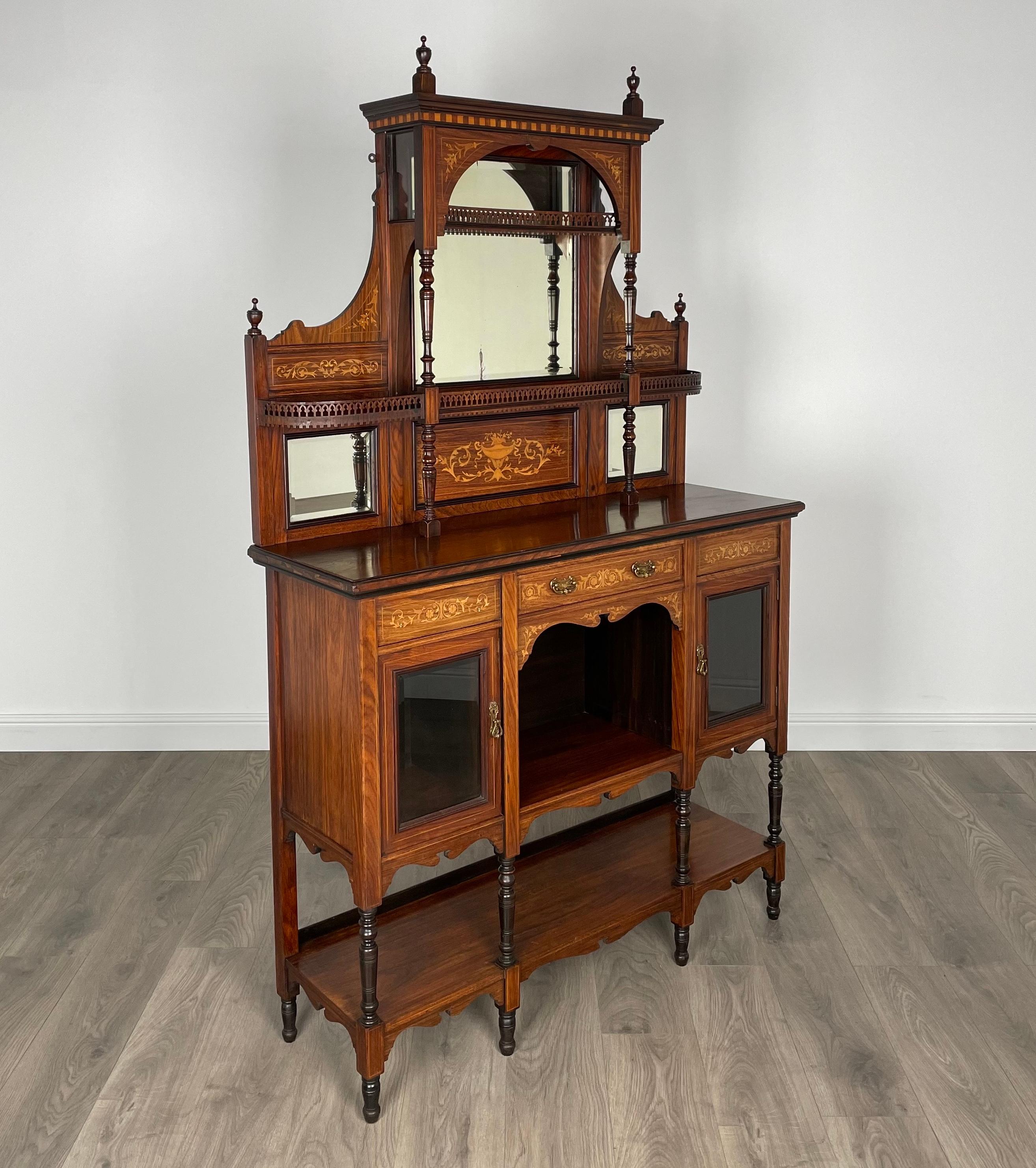 Antikes Sideboard mit Intarsien aus Palisanderholz aus dem 19. Jahrhundert ( REF AF-1935) im Angebot 1