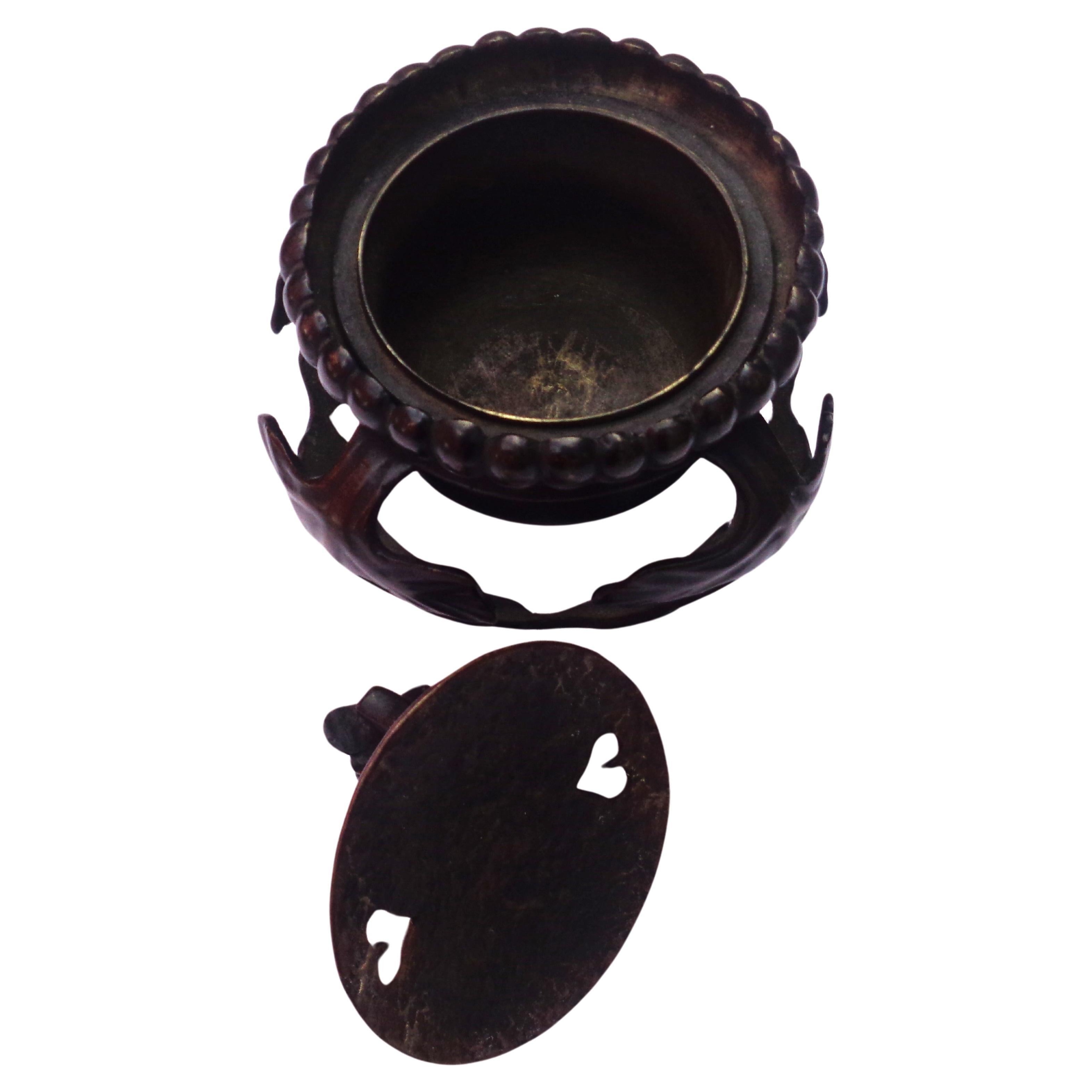 19th Century Japanese Meiji Period Bronze Censer In Good Condition For Sale In Rochester, NY