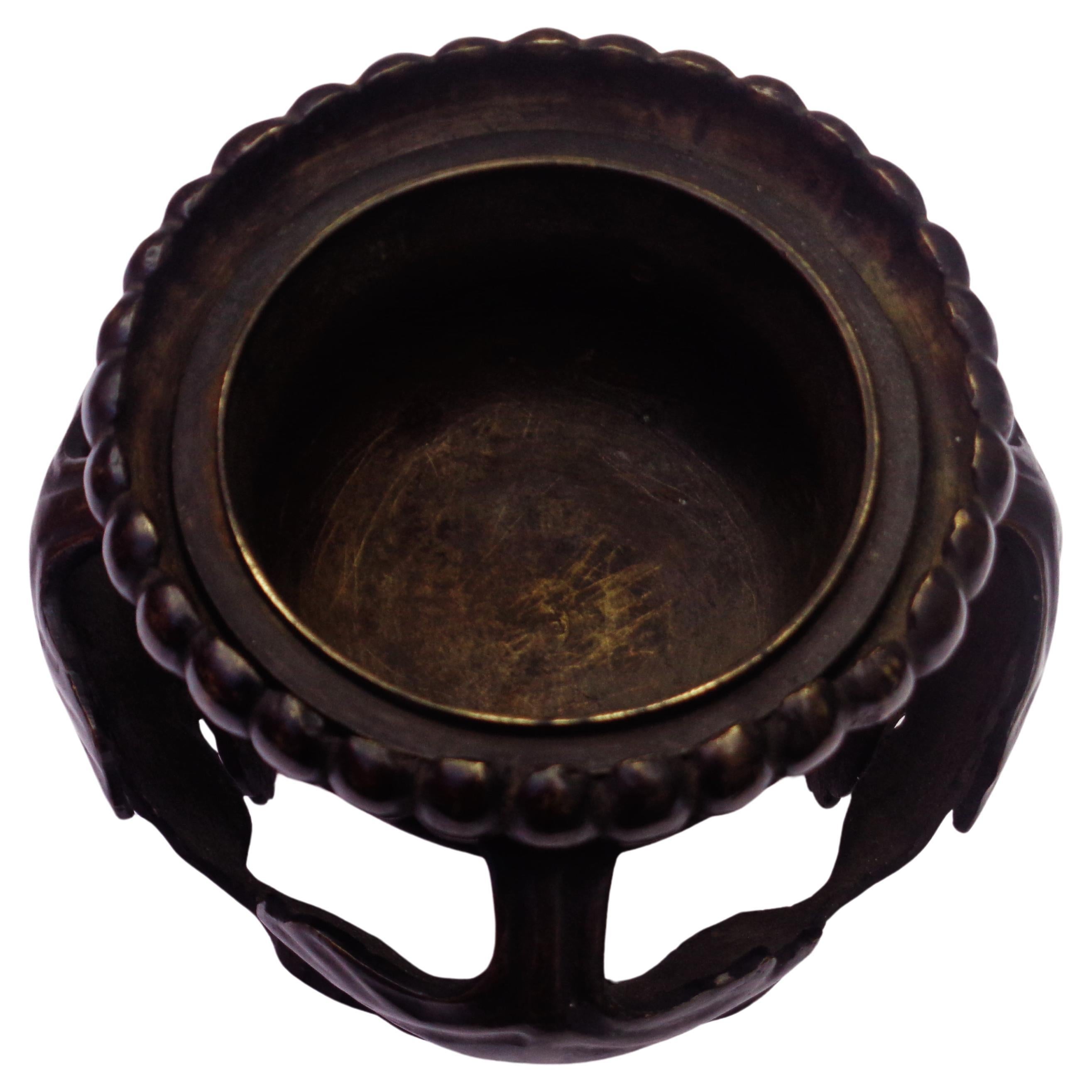 19th Century Japanese Meiji Period Bronze Censer For Sale 1