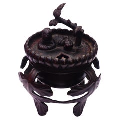 19th Century Japanese Meiji Period Bronze Censer