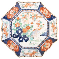 Antique 19th Century Meiji Period Japanese Imari Octagonal Charger Plate