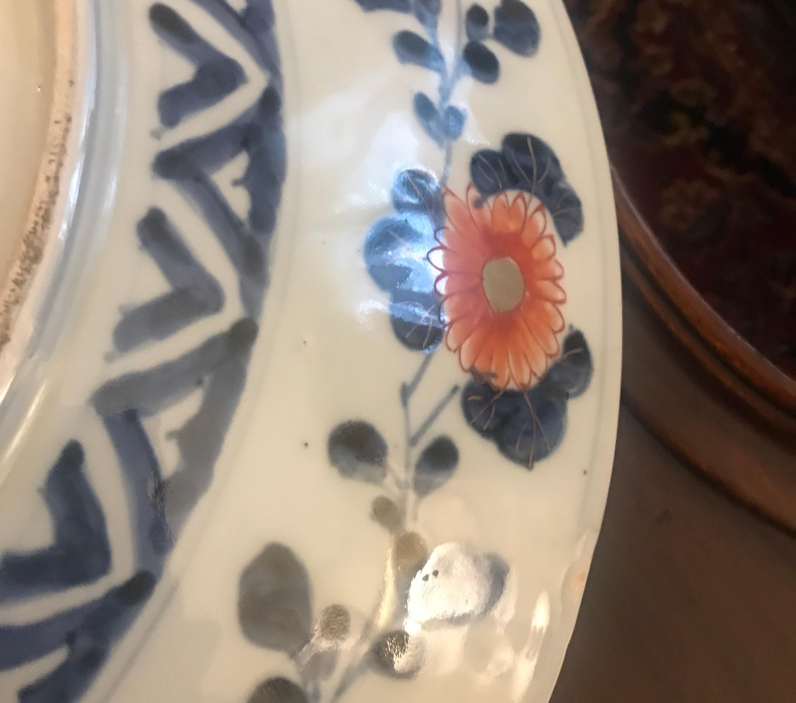 Antique 19th Century Meiji Period Large Imari Charger 18 inches Diameter. 3