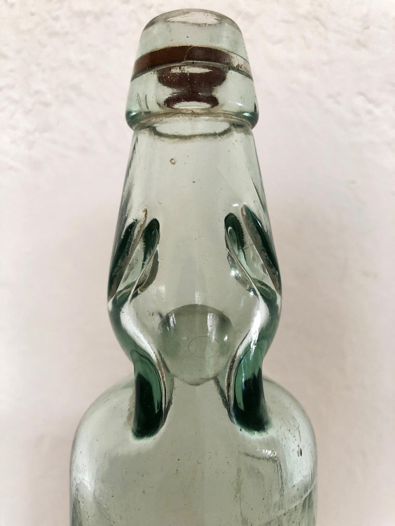 Antique 19th Century Mexican Codd Neck Glass Soda Bottles, Set of 6 For Sale 1