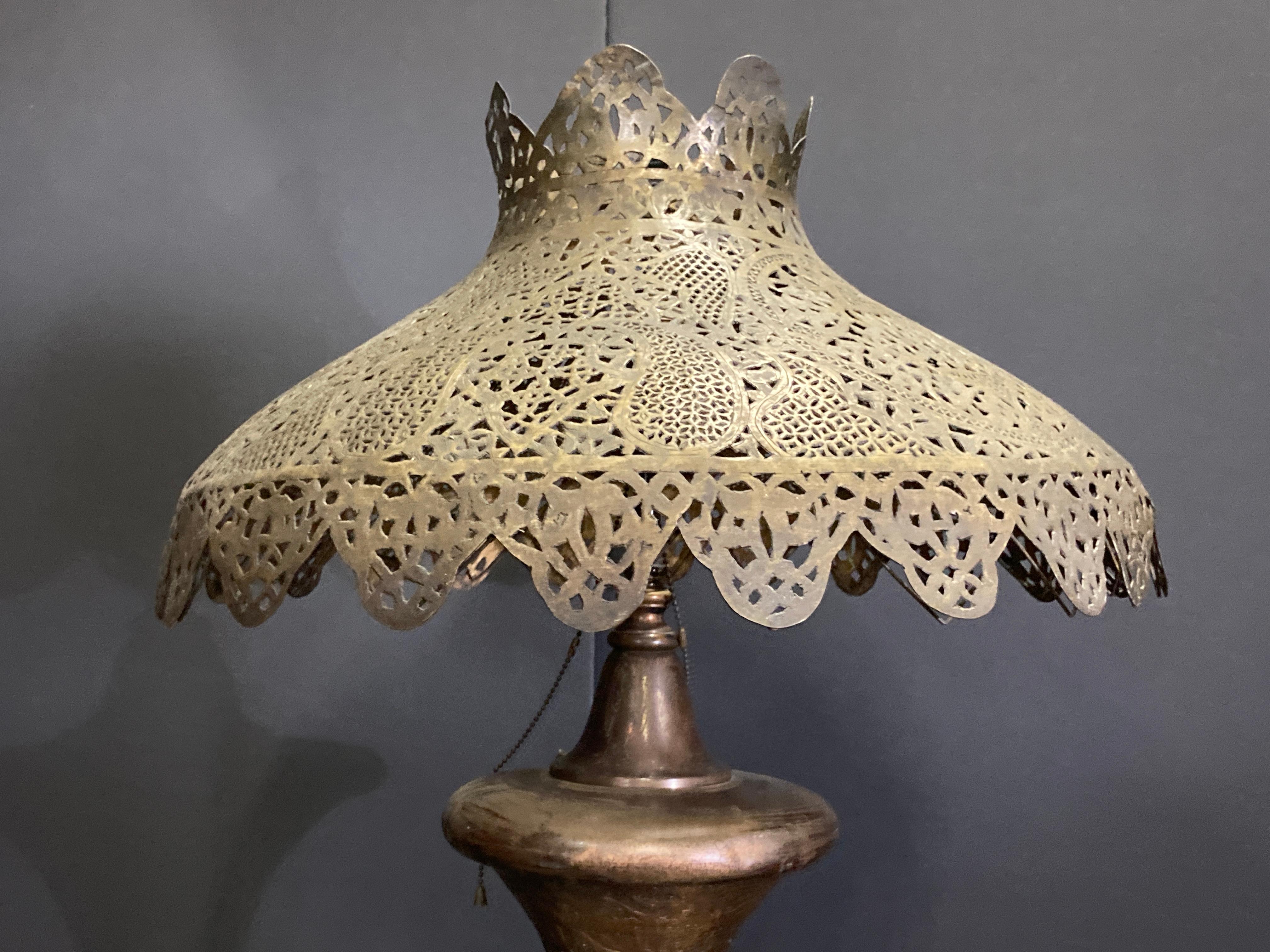 lampadaire laiton ancien