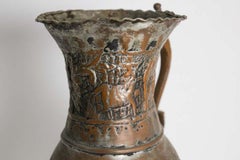 Antico bicchiere islamico in rame stagnato del Medio Oriente