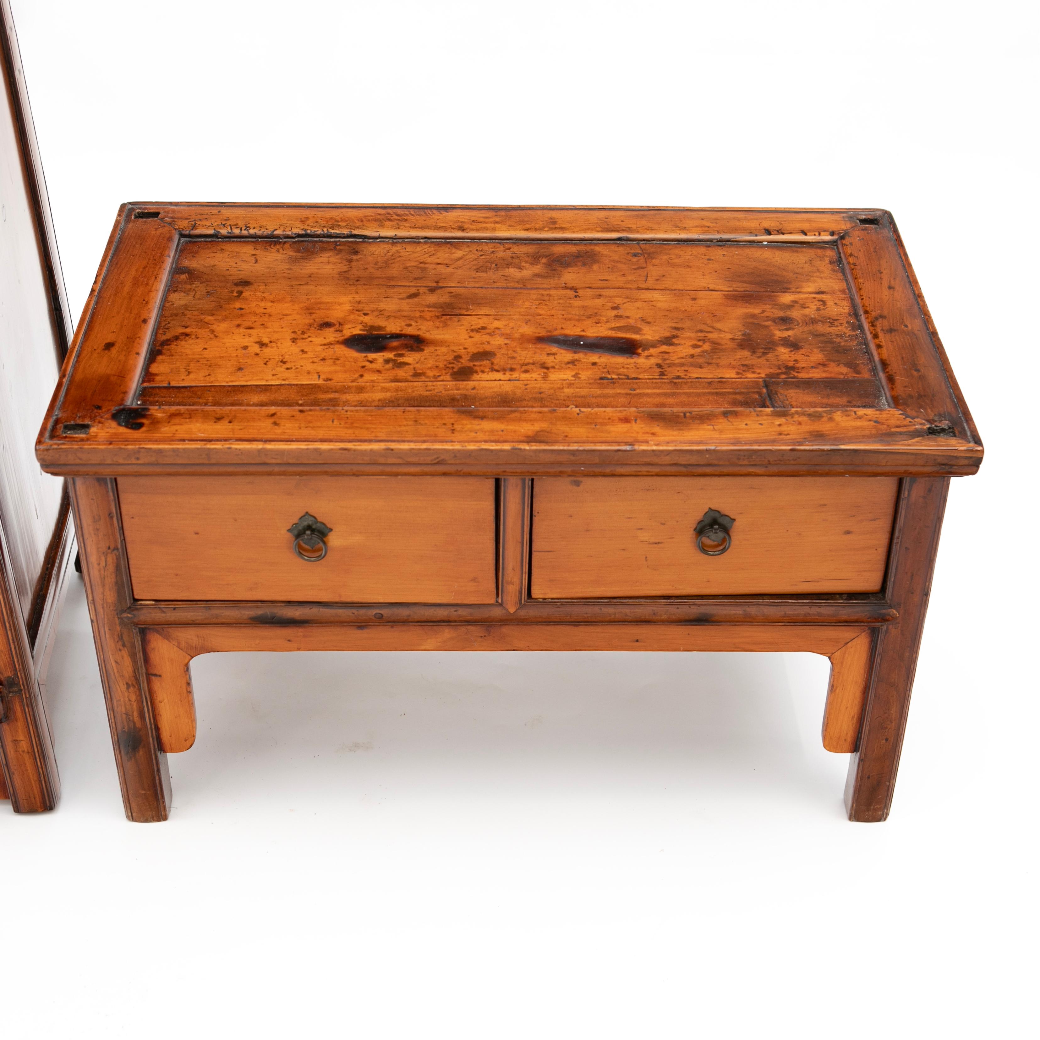 Small 19th Century Ming Style Cabinet in Peachwood For Sale 4