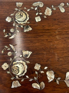 Antique 19th Century Mother of Pearl Inlaid Games Box