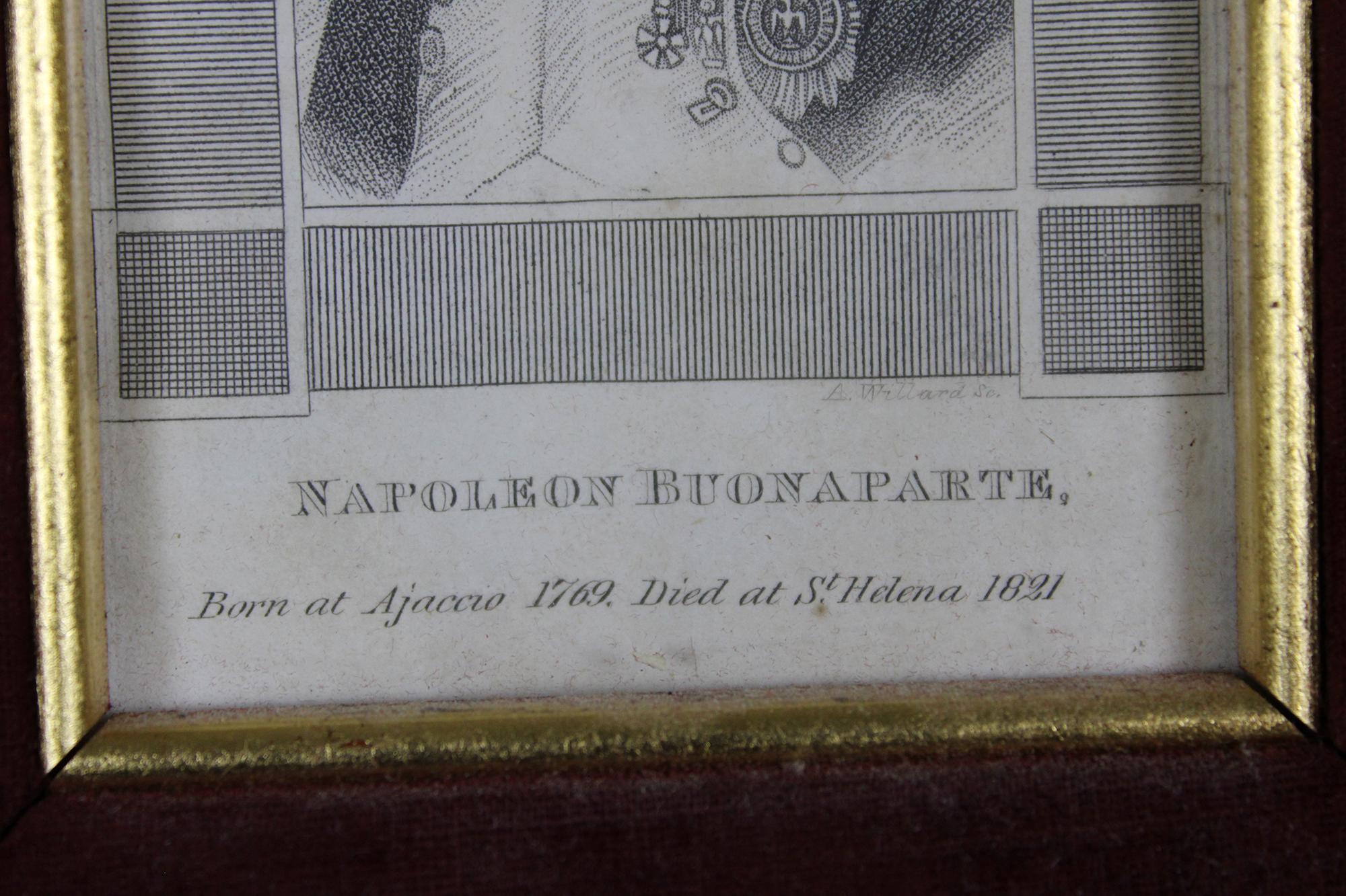 Antique 19th Century Napoleon Bonaparte Stipple Engraving Portrait Asaph Willard 2