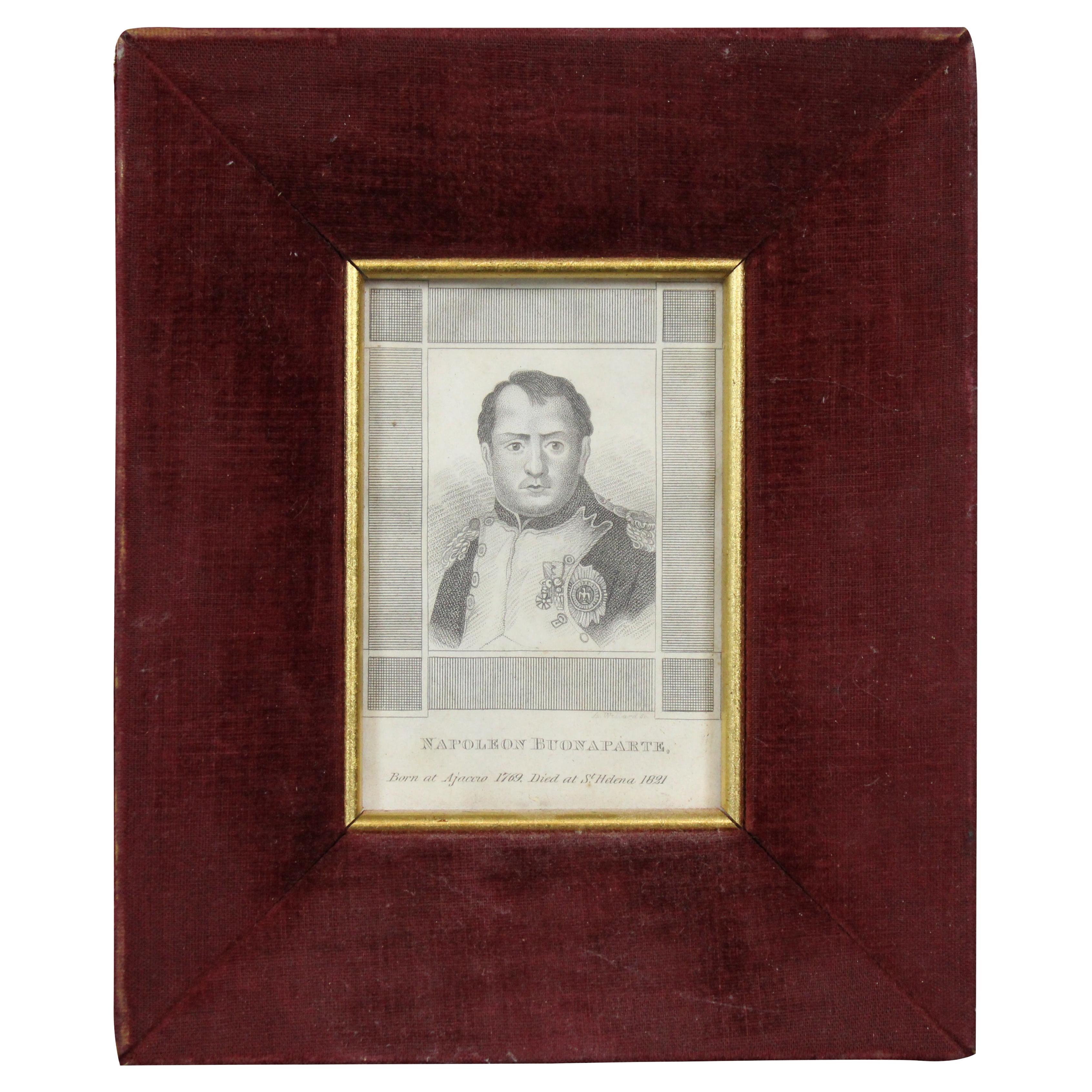 Antique 19th Century Napoleon Bonaparte Stipple Engraving Portrait Asaph Willard