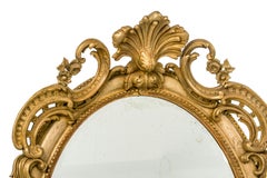 Antique Mirror ovale francese del XIX secolo di Napoleone III