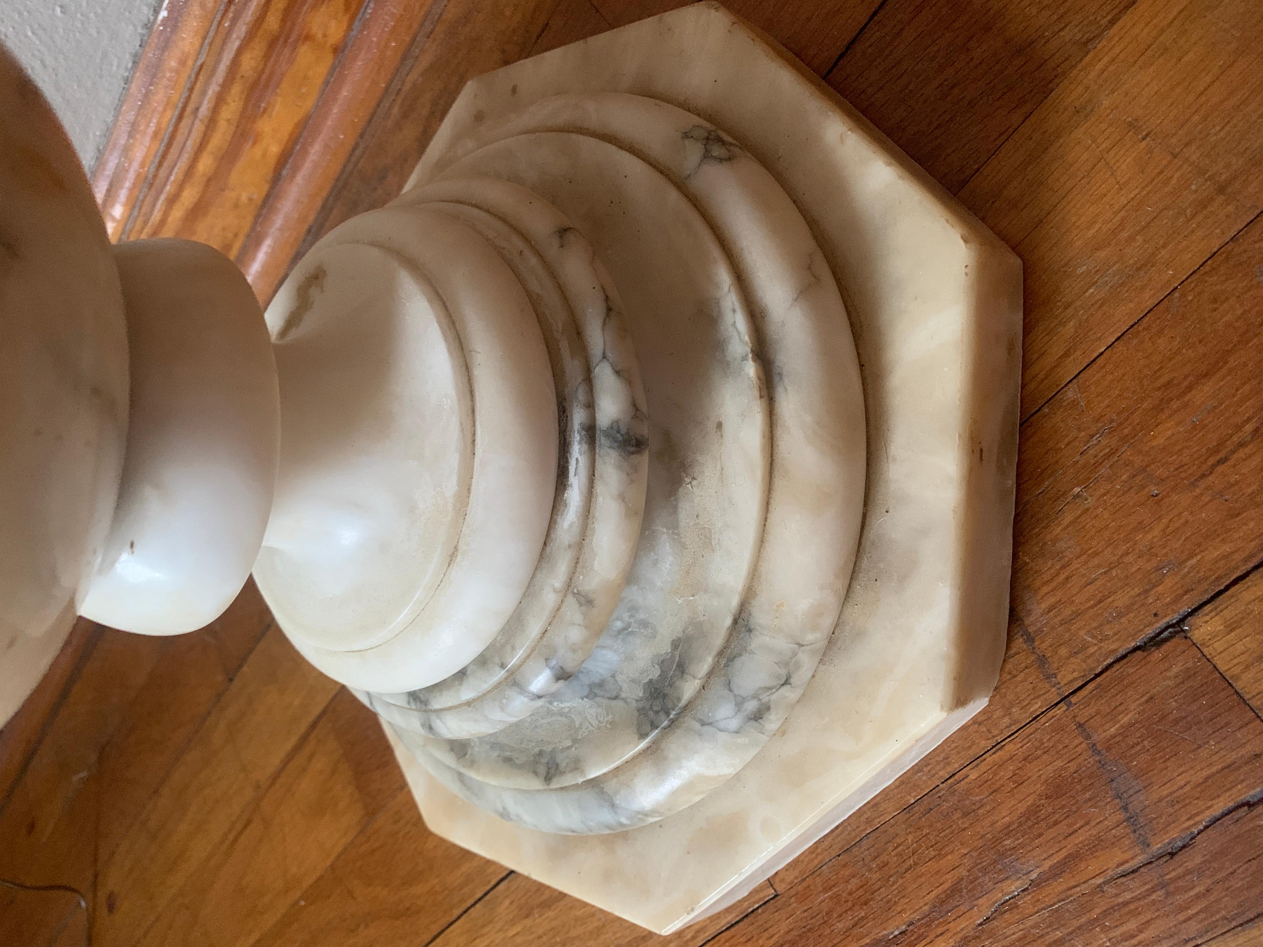 Antique 19th Century Neoclassical Italian Marble Pedestal at 1stDibs