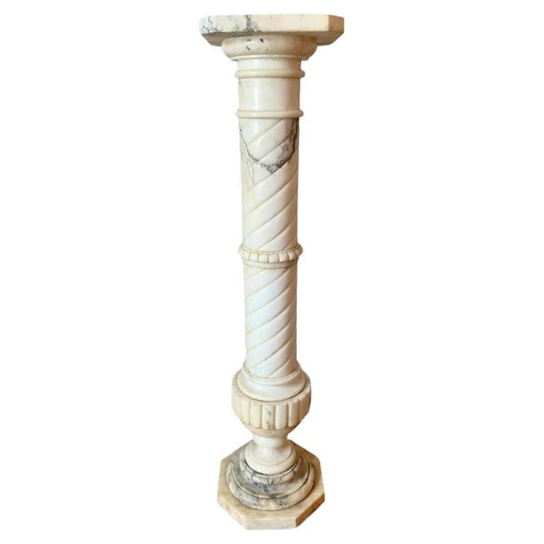 Antique 19th Century Neoclassical Italian Marble Pedestal For Sale at ...