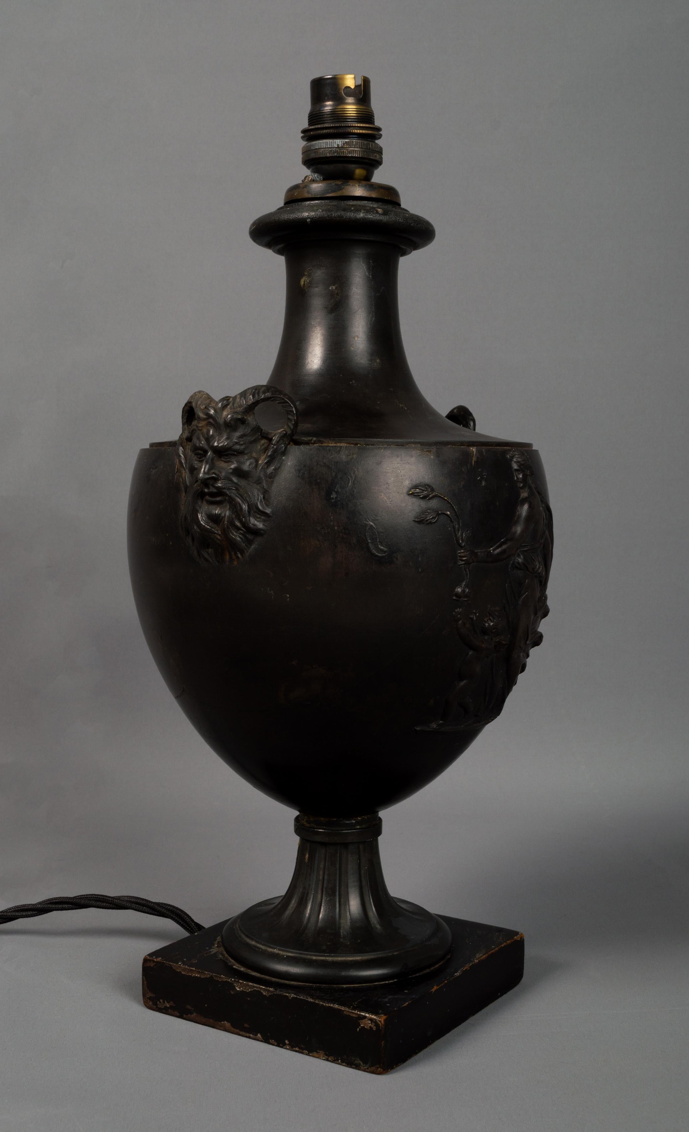 Antique 19th Century Neoclassical Revival Vase Lamp Germany C.1880 In Good Condition For Sale In London, GB