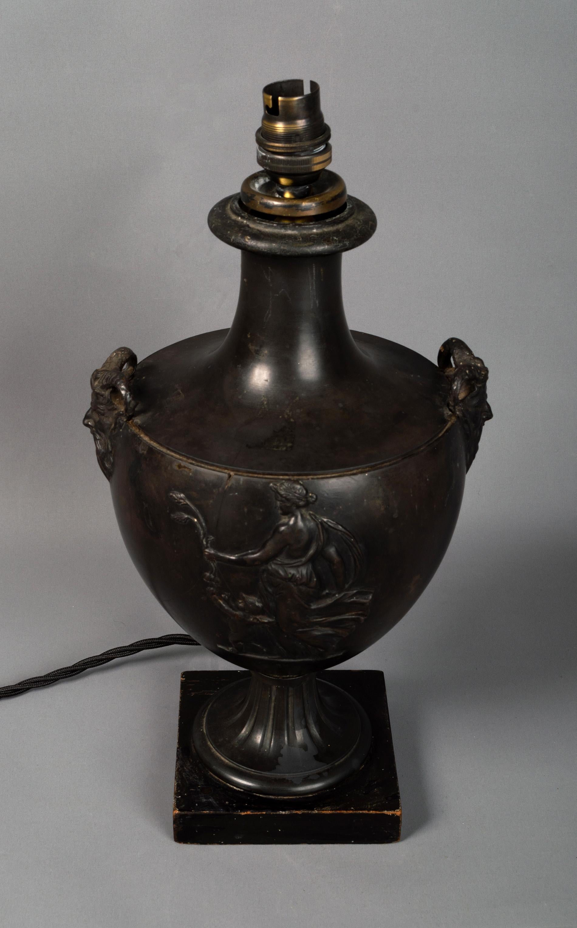 Antique 19th Century Neoclassical Revival Vase Lamp Germany C.1880 For Sale 3