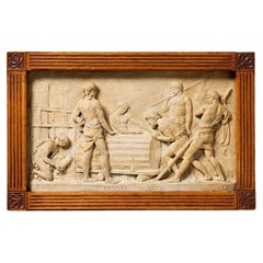 Antica placca di composizione in stile neoclassico del XIX secolo