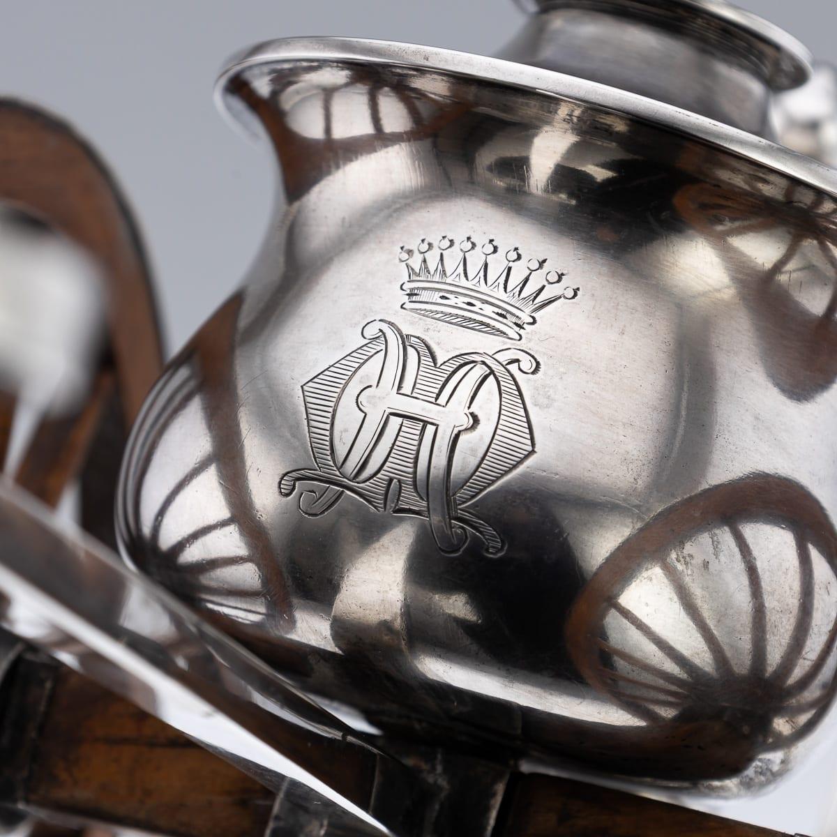 Antico accendino da tavolo in argento massiccio del XIX secolo di E H. Stockwell c.1870 in vendita 9